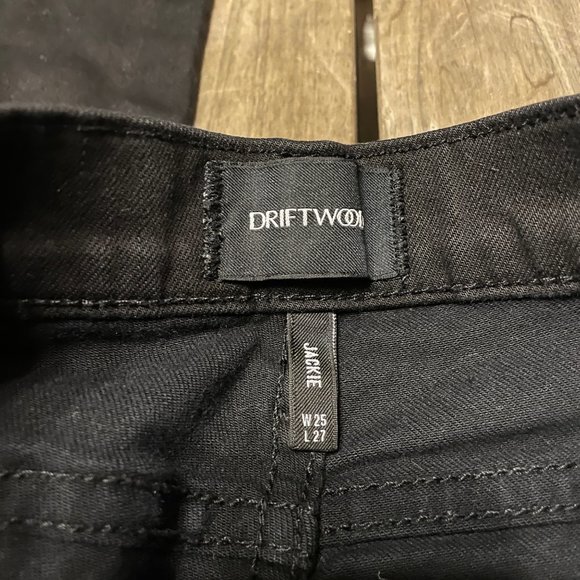 Anthropologie Driftwood Jackie Black Wash Lace Jeans 25 - Picture 6 of 6